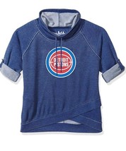 NBA Detroit Pistons Womens Wildcard Top Plus Size 1X or 2X Sweatshirt Blue - £18.78 GBP