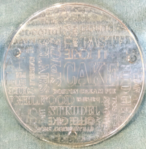 Vintage Crystal Clear Cake Platter Pastry Platter Dessert Embossed Text ... - £24.17 GBP