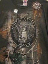 NWT - UNITED STATES NAVY REALTREE Camo Design Adult L Short Sleeve Tee - $22.99