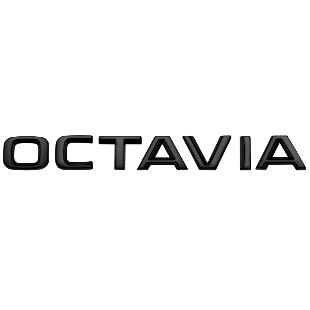 2pcs/lot Glossy Black Octavia Emblem Sticker Car Rear Sticker For Skoda Octavia - £75.68 GBP