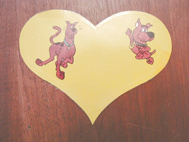 Vintage 1970s Scooby Doo Hanna &amp; Barbera &amp; Heart Shaped Sticker- Show Origina... - £23.34 GBP