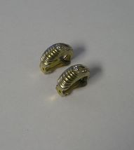 Women's Golden-Tone Fashion Costume Faux Cubic Zirconia Shrimp Clip On Earrings - $15.00