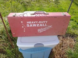 Vtg Metal Milwaukee Heavy Duty Sawzall Tool Box ,Storage Case ONLY - £22.15 GBP