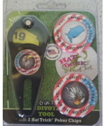 Hat Trick 6-in-1 Golf Divot Tool, Bottle Opener &amp; Poker Chip Marker Set-... - £11.71 GBP