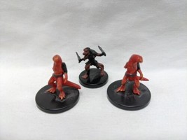 Lot Of (3) *2 Damaged* D&D Firenewt And Flamescorched Koblod Miniatures - $8.90