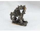 DND RPG Dragon With Gem Pewter Miniature Acessory 1&quot; - £34.89 GBP