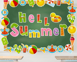 Hello Summer Cut Outs Colorful Summer Theme Cut Outs 52 Pieces with 120 ... - £15.92 GBP