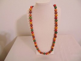 Maria Oiticica  37.5&quot; Multi Beeded, Multi-Color Necklace M119 - $16.31