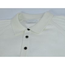 Men's Sweater Knit By BRANGO Turkey Polo Neck Cotton Blend 21228 White image 3