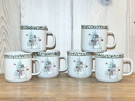 LOT OF 6 &quot;WE CAN BUILD A SNOWMAN&quot; STONEWARE CUPS MUGS 8 OZ. - £10.96 GBP
