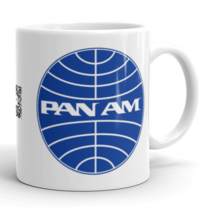 Legacy Airline PanAm Pan American Airways White Glossy Coffee Tea Mug - $16.99