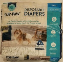 TOP PAW Disposable Diapers Size Small Waist 16&quot; -22&quot; 30ct - $12.84