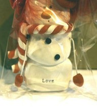 Christmas Ornaments WHOLESALE- SNOWMAN- 13366- 'LOVE'- (6) - New -W74 - $5.65