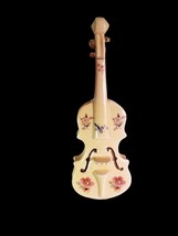 Vintage Yellow Cello Or Violin Wall Pocket planter Vase 12&quot; - £18.97 GBP