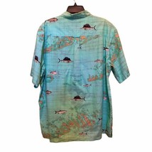 Columbia Men’s River Lodge Marlin Fish Short Sleeve Button Down Shirt Si... - £14.50 GBP