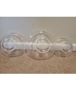 Pyrex Corningware 3 Piece Set - 2.5L, 1.5L, 1L Clear Color, Vintage - $491.15 MXN