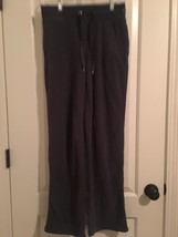Danskin Now Women&#39;s Gray Micro Fleece Pants Drawstring Elastic Waist Size Small - £23.28 GBP
