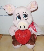 8" VALENTINE PIG HEART LIGHTS Up Sings I'm To Sexy For my Shirt - $14.80