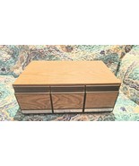 VTG RETRO 60 CD COMPACT DISC STORAGE 3 DRAWER FAUX WOOD GRAIN GAMES - $459.38 MXN