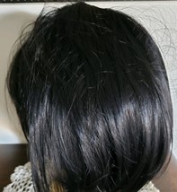 Short Hair ~ Straight Synthetic Wig with Bangs ~ Color Black ~ Bob Style (B-12) - £23.47 GBP