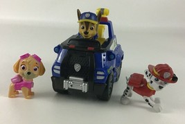 Paw Patrol Rescue Pups Chase Police Tow Truck Vehicle Marshall Skye Spin... - £23.45 GBP