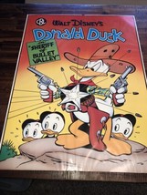 Walt Disney, Walt &quot;Donald Duck In Sheriff of Bullet Valley&quot; 36x24 Poster... - $75.00