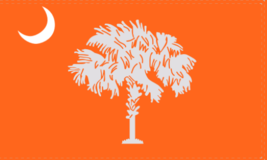 SOUTH CAROLINA ORANGE &amp; WHITE SC CLEMSON COLORS FLAG 3X5 ROUGH Tex® 68D ... - £14.91 GBP