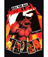 METALLICA Rock Band 24 x 35 Kill Em All &quot;Hell On Earth&quot; Reproduction Tou... - £35.97 GBP