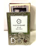 New In Box Woof Dog Metal Photo Frame  5 x 3.5&quot; for 3 x 3&quot; Photo - $14.99