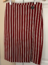 Women&#39;s Skirt Ann Taylor Size 6 Striped Multicolor Zips on Side NWT - $65.99