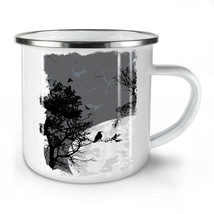 Night Raven Crow Nature NEW Enamel Tea Mug 10 oz | Wellcoda - £17.77 GBP