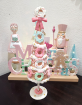 CHRISTMAS Cupcakes and Cashmere Donut Candy Gingerbread Tree Figurine 14&quot; - $37.61