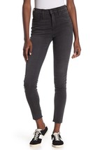 Madewell Womens 10&quot; Mid Rise Skinny Jeans Faded Black gray Raw Hem SZ 27... - $29.67