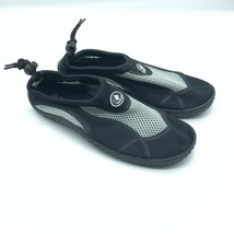 Fantiny Womens Water Shoes Slip On Fabric Mesh Drawstring Gray Black 38 ... - $19.24