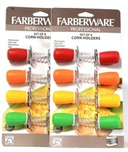 2 Packs Farberware Professional Set Of 8 Multicolor Corn Holders Dishwasher Safe - £15.72 GBP