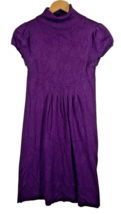 Derek Heart Sweater Dress Medium Purple Knit Short Sleeve Y2K Soft Whims... - $744.52 MXN