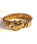 Sweetheart Signed La Mode Expansion Heart Bracelet 1940&#39;s Vintage - $355.00