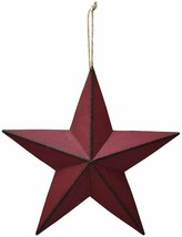 Metal Country Burgundy Antique Barn Star Country Primitive Star Wall Décor 12&quot; - £11.35 GBP+