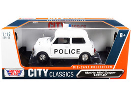 1961-1967 Morris Mini Cooper RHD (Right Hand Drive) &quot;Police&quot; White &quot;City Clas... - £48.43 GBP