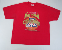 Vintage Arizona Wildcats Chemise Hommes Grand Rouge National Champions 1997 - £11.10 GBP