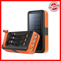 63200mAh Solar Power Bank with Hand Crank &amp; Flashlight for Outdoor Adven... - $87.29