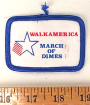 Vintage Walkamerica March of Dimes PATCH - Embroidered-Blue Red White- S... - $7.50