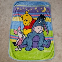 Disney Winnie the Pooh Blanket Throw 36x55 Piglet Eeyore Moon Stars READ AS IS - $24.70