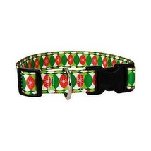 Yellow Dog Design Easy-Snap Pet Collar Medium 14 - 20 Christmas Cheer - £8.85 GBP