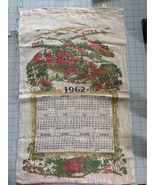 Vintage Stevens 1962 Linen Calendar Towel 16”x26” - £7.11 GBP