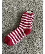 Christmas Holiday Fun Novelty Striped Super Soft Socks One Size Fuzzy Re... - $11.03 CAD