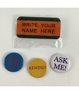 Family Video Video Rental Pins Badge Blockbuster Employee Costume Access... - $29.72 CAD