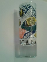 Ixtapa Mexico With Tropical Scene &amp; Fish Shot Glass Tall 4 inches - £8.34 GBP