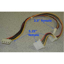 4 Pin Molex to 2 x 4 Pin Molex &amp; 1 x 3.5&quot; power    Splitter Converts 1 x... - £11.02 GBP