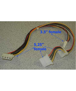 4 Pin Molex to 2 x 4 Pin Molex &amp; 1 x 3.5&quot; power    Splitter Converts 1 x... - $233.88 MXN